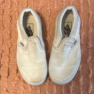 Vans Kids White Slip-On Shoes